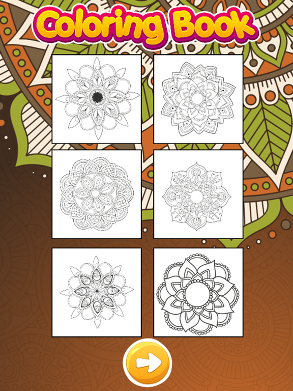 Mandala Coloring Books Color Therapy for Adults iPad screenshot