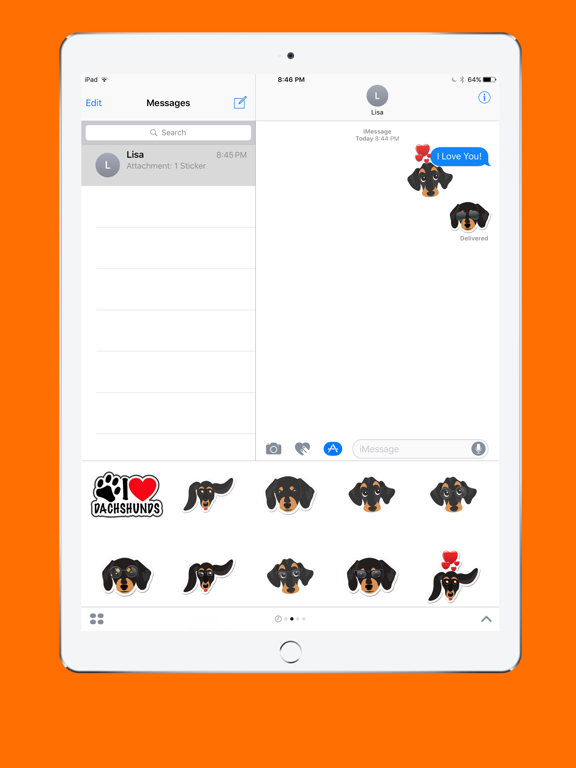 Screenshot #4 pour Dachshund Emoji - Black and Tan