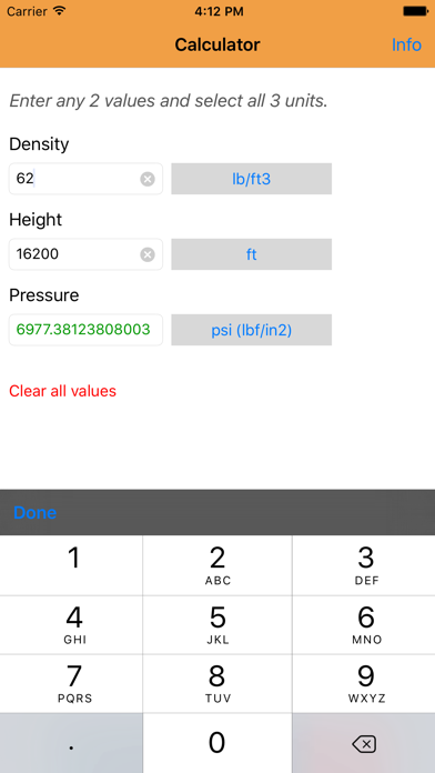Screenshot #3 pour Hydrostatic Pressure Calculator