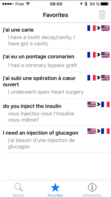 Dictionnaire de dialogue médical Français-Anglais screenshot 4