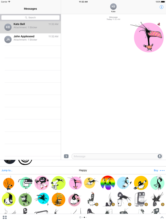 Daily Monster® Sticker Pack iPad screenshot 4 - Stickers app