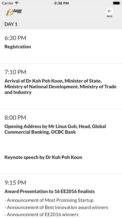 Emerging Enterprise Award 2016