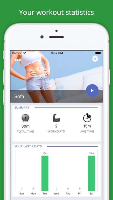 Screenshot #1 pour Home Sofa Workout Challenge Free - Lose Weight