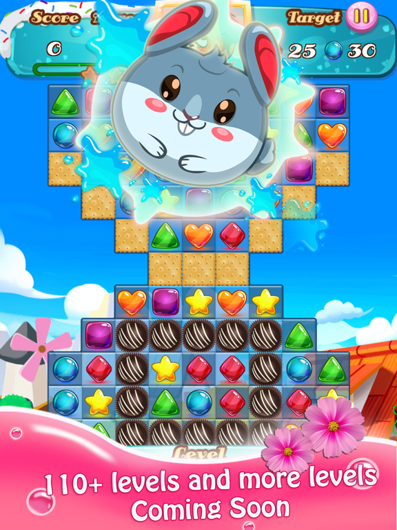 Candy Gummy Fever - Yummy Jam Crush Match 3 Game iPad screenshot 4 - Games app