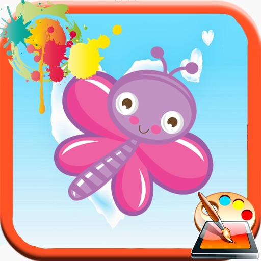 Funny Kids Butterfly Baby Coloring Version iOS App
