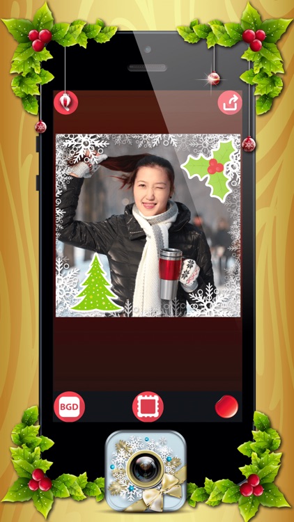 Christmas Photo Frames Edit.or with Xmas Sticker.s screenshot-3