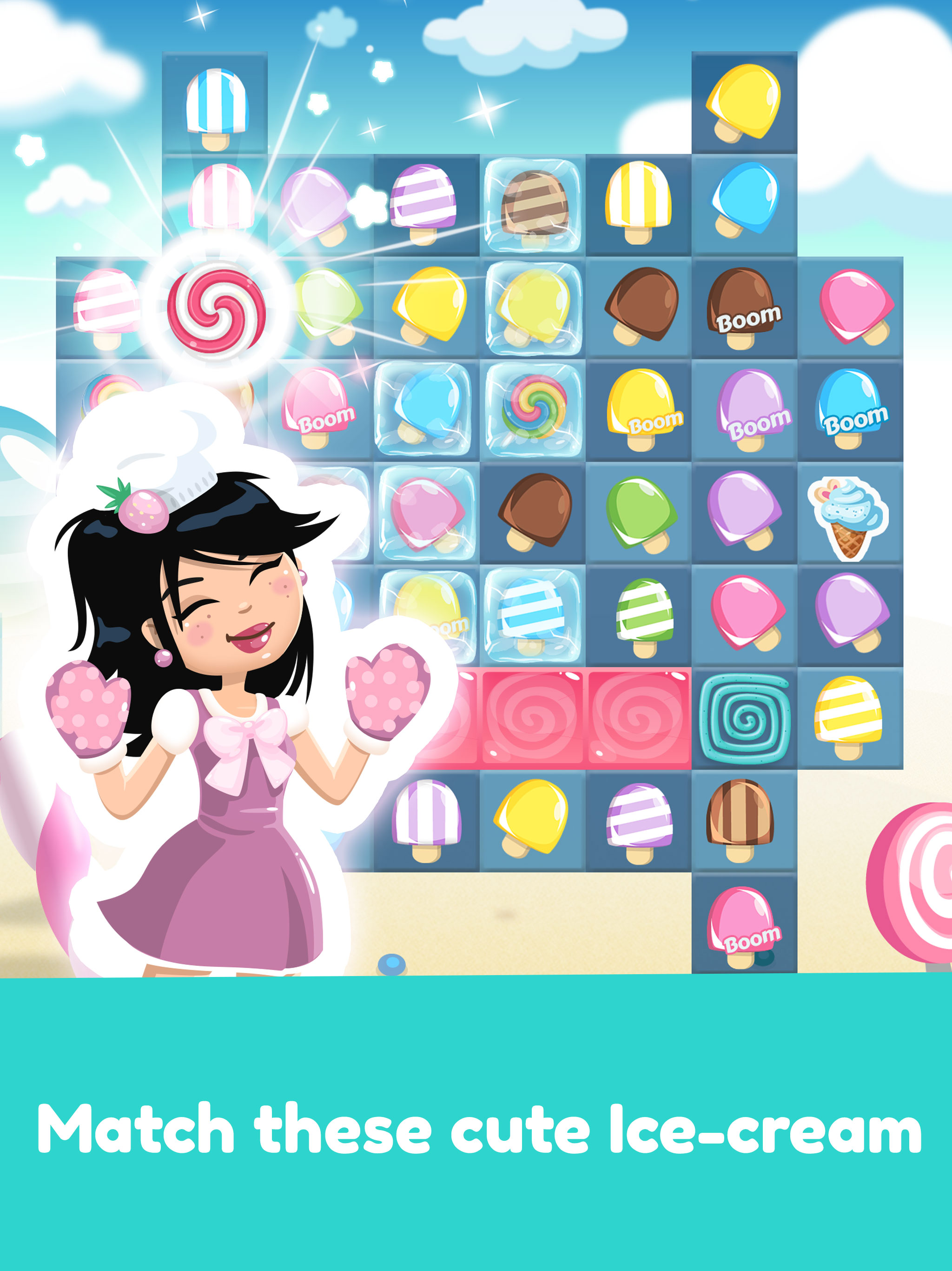 Ice Cream Garden Sweet Match 3 Switching Game screenshot 3
