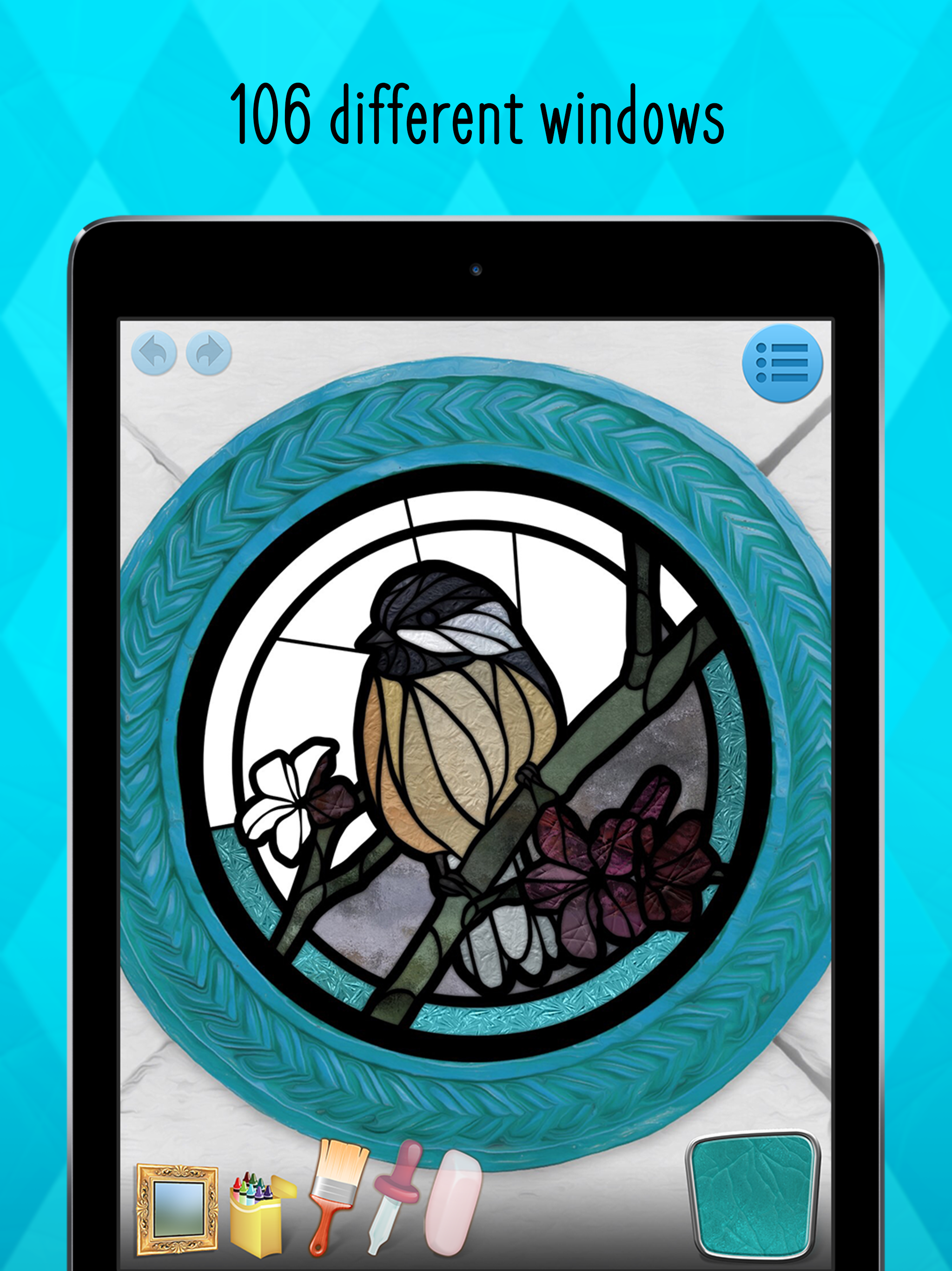 Stained Glass Coloring Book
