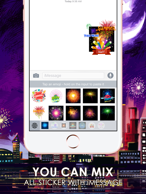Screenshot #6 pour Fireworks Emoji Stickers Keyboard Themes ChatStick