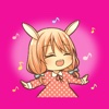 Rabbit Manga Girl - Animated emoji sticker pack