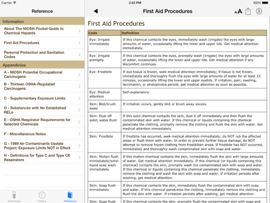 Screenshot #4 pour Chemical Hazards Pocket Guide