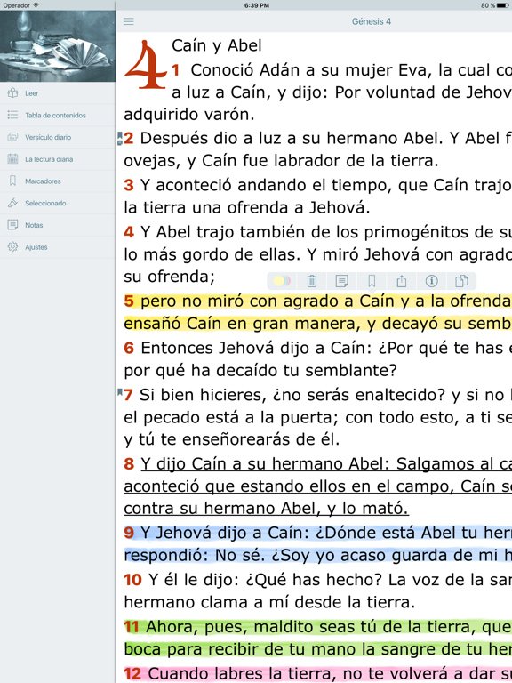 Screenshot #6 pour La Biblia Hablada Offline en Español. Reina Valera