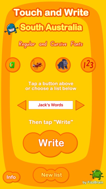 Australian Touch and Write: South Australia screenshot-0