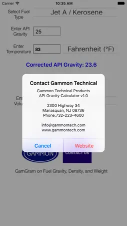 Gammon API Gravity Calculator screenshot 3