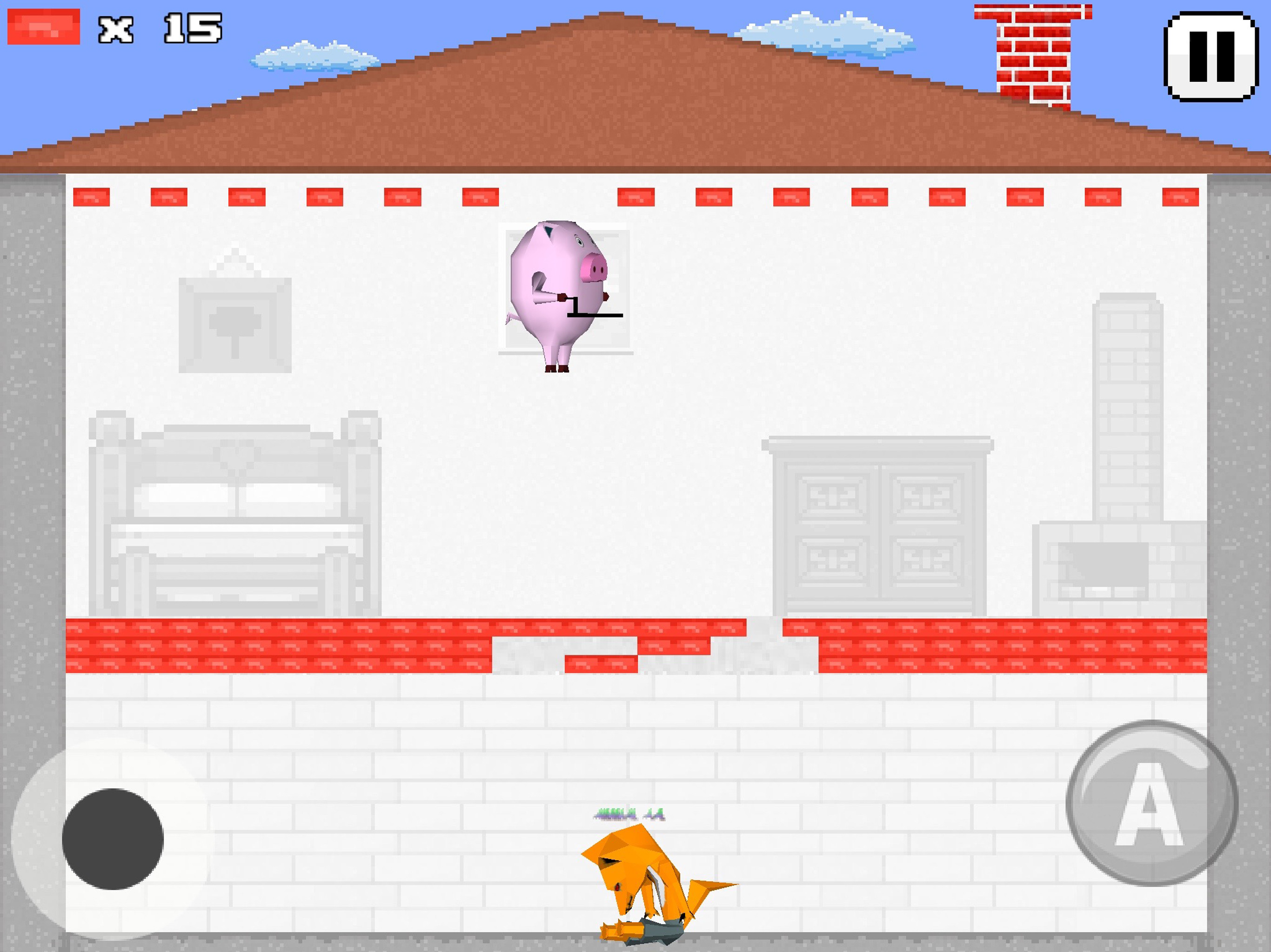 Pig Brick - the fox attack to the pig's house screenshot 8