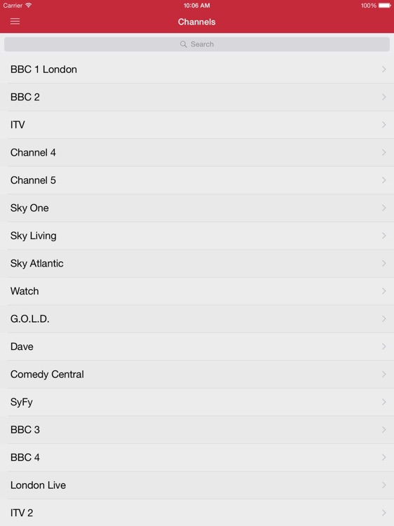 UK's Television Free for iPad