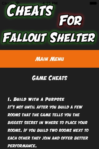 Cheats Guide For Fallout Shelter screenshot 2