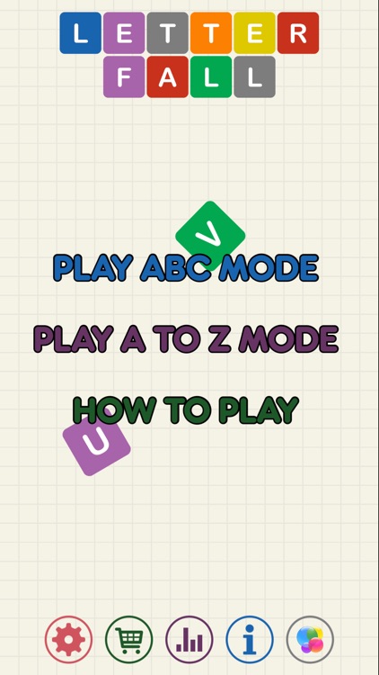 Letter Fall : Swipe Letters - Slow version by LittleFire Studio