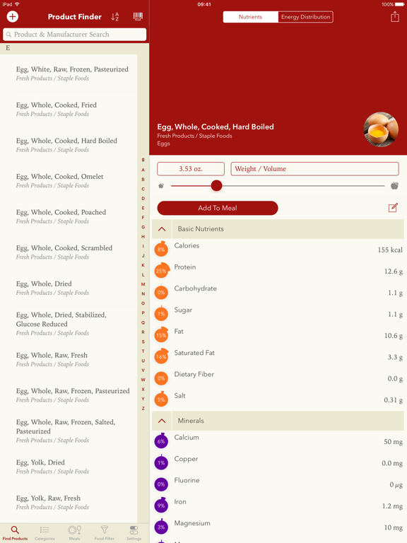 NutriCheck Food Nutrition Info iPad screenshot 2 - Reference app