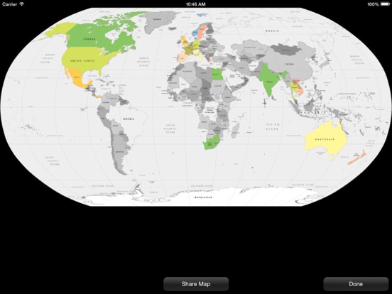 Screenshot #5 pour Countries Visited Map