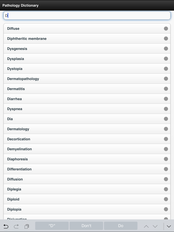 Pathology Dictionary Offline Free iPad screenshot
