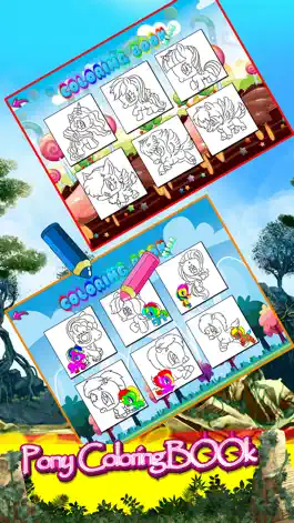 Game screenshot Little Unicorn and Pony Coloring Books Kids Games apk