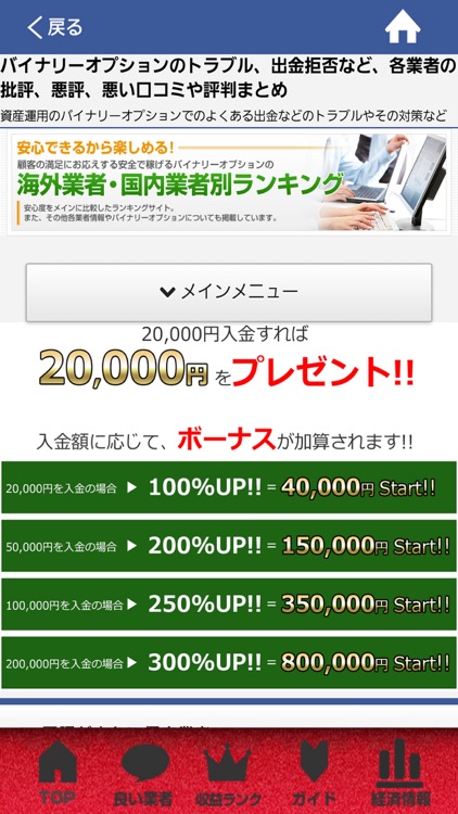 バイナリーオプション業者評判悪評情報まとめ