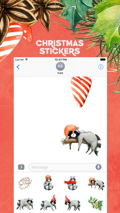 Christmas Watercolor Stickersのおすすめ画像2