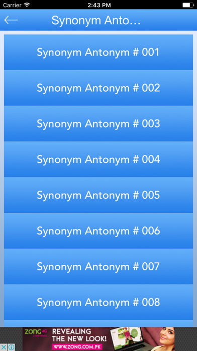 Screenshot #2 pour English Synonym Antonym