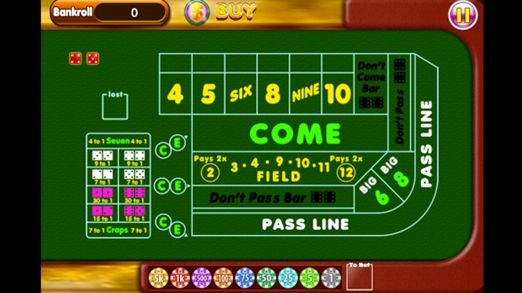 Casino Dice Master - Betting Table