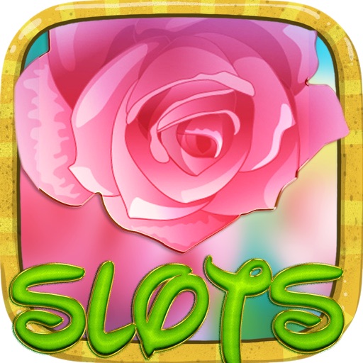 Pink Rose Slot Machine Poker Icon