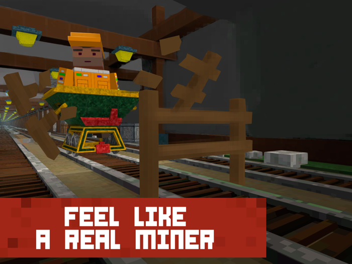 Block Mine Cart Racing Adventures 3D