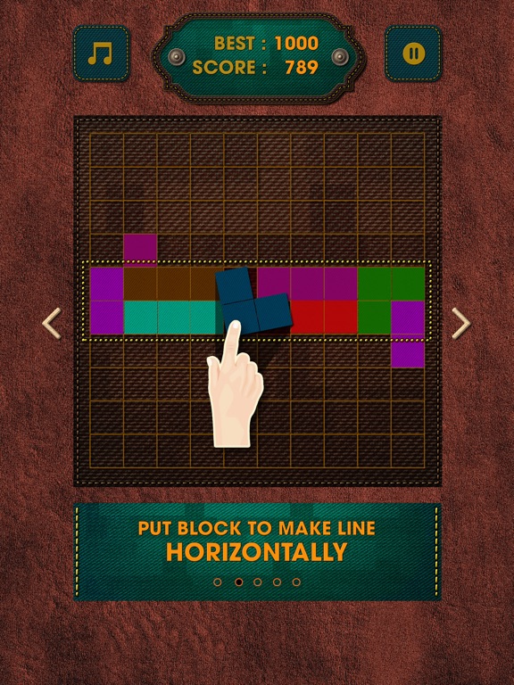 Vintage Block Puzzle Game iPad screenshot 4 - Games app