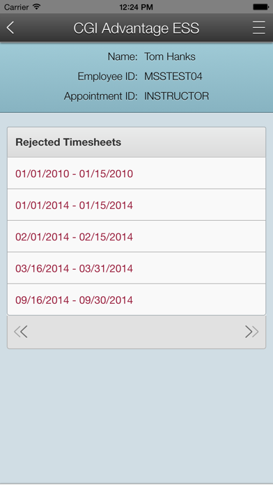 Screenshot #2 pour ESS Mobile Timesheet