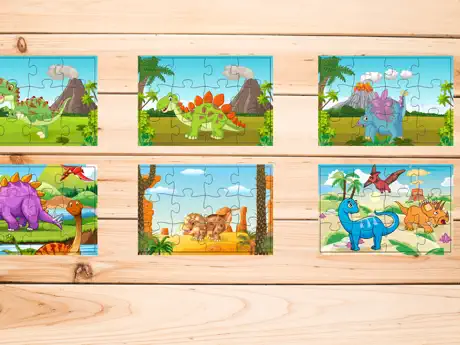 Dinosaur Park Jigsaw Puzzle Games Free For Kids