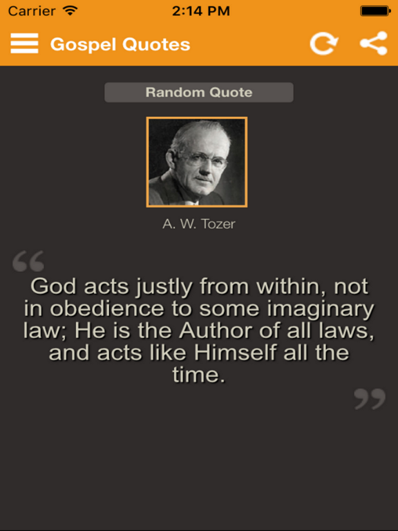 Gospel Quotes iPad screenshot 4 - Book app