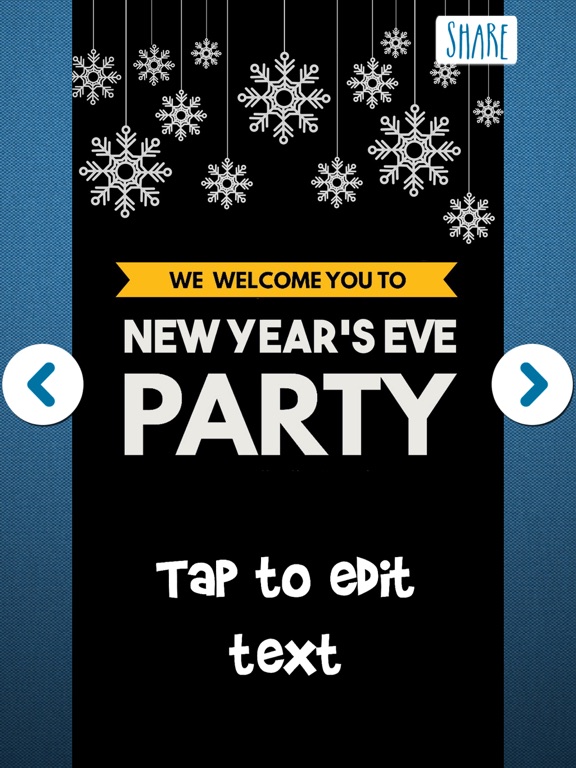 New Year Party Invitations 2017 – Cards Maker iPad screenshot 5 - Photo & Video app