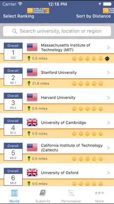 Imágen 1 QS World University Rankings iphone
