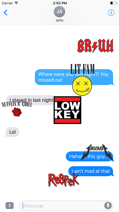 Urban Pictionary (Stickers) iPhone screenshot 3 - Stickers app