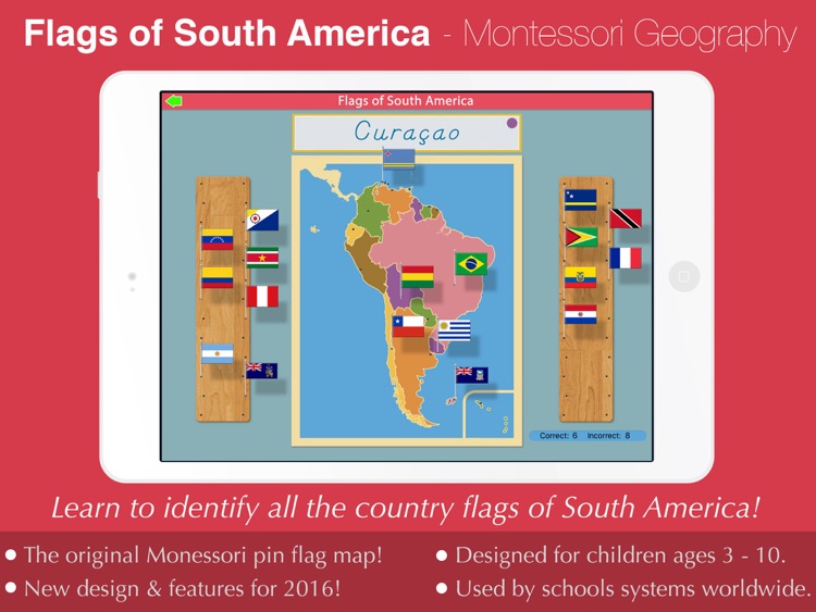 Flags of South America - Montessori Geography