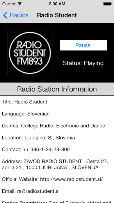 Slovenia Radio Live Player (Slovene or Slovenian / slovenski jezik or slovenščina / Slovenija)のおすすめ画像2