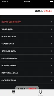 real quail sounds and quail hunting calls iphone screenshot 2