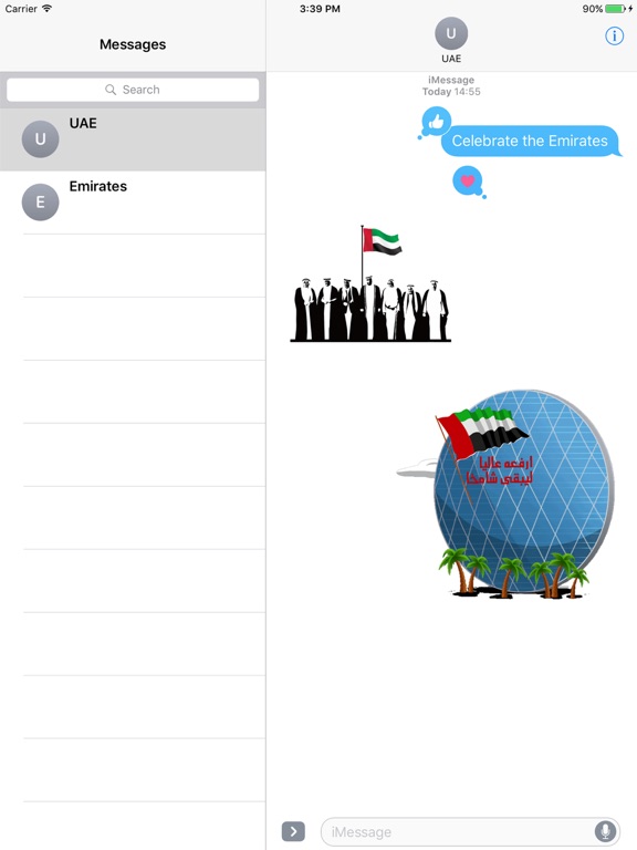 Celebrate the Emirates Stickers iPad screenshot 4 - Stickers app
