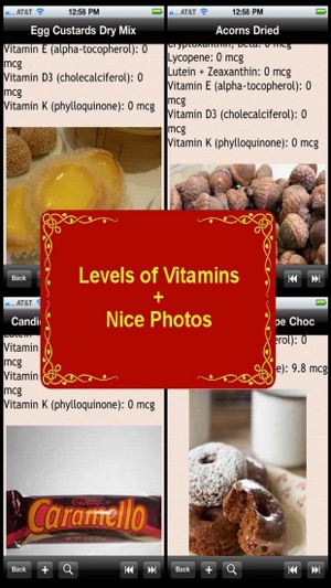 food vitamin index list 1800 on the app store screenshots