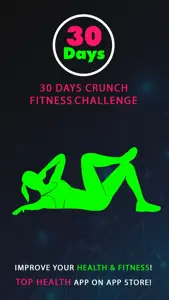 30 Day Crunch Fitness Challenges ~ Daily Workout screenshot #1 for iPhone