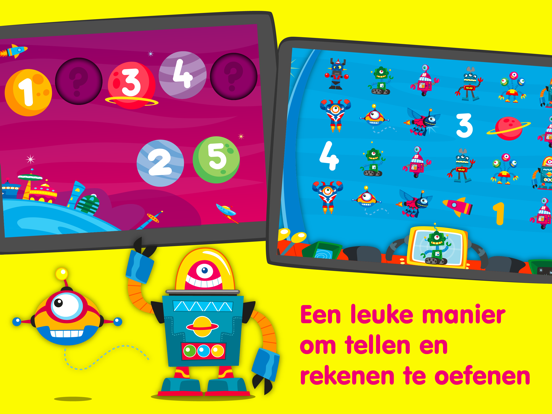 Robots & Cijfers - Spelletjes Leren voor Kinderen iPad app afbeelding 2