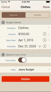 my budgets iphone screenshot 2