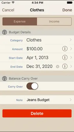 My Budgets iPhone image 2