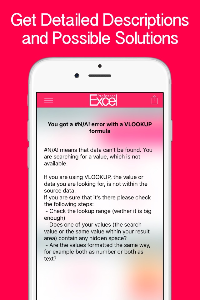Professor's Error Helper for Excel screenshot 3