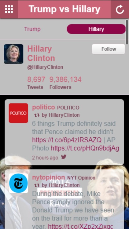 Vote 2016 Trump vs Clinton screenshot-3